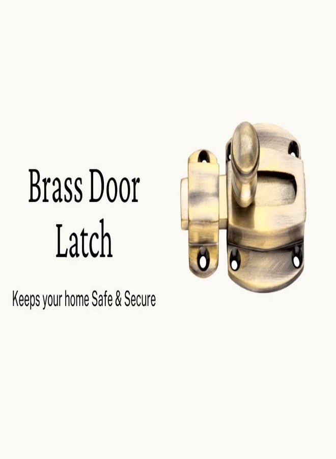 Sardar Brass Antique Door Latch| Baby Latch Lock| Sliding Latch Lock|Tower Bolt for Home, Office, Kitchen, Bathroom - Image 5